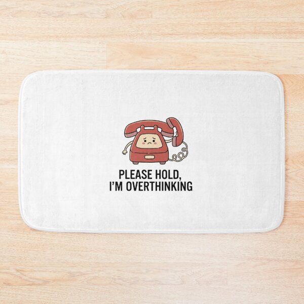 Item preview, Please Hold I’m Overthinking Retro Telephone designed and sold by GoofyShopp.