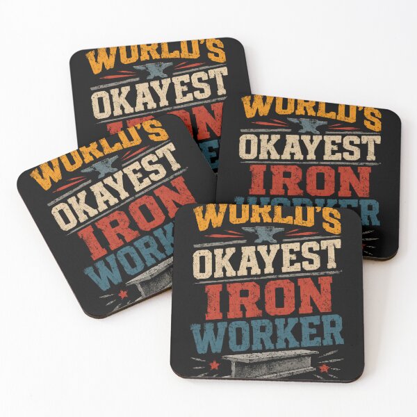 Item preview, World's Okayest Iron Worker Steelworker Metalworker Tradesman Gift designed and sold by HumansStuck12.