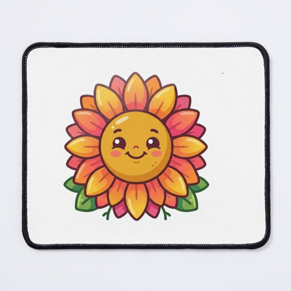 Item preview, Cute Smiling Sunflower Sticker designed and sold by ArtBloomDK.