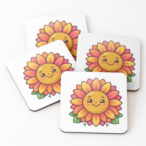 Item preview, Cute Smiling Sunflower Sticker designed and sold by ArtBloomDK.