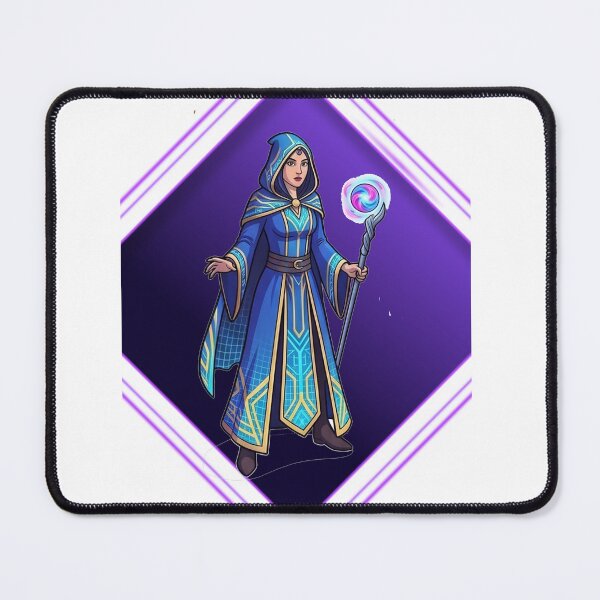 Item preview, Cosmic Mystical Blue Sorceress Digital Fantasy Design designed and sold by RamjoVerse.
