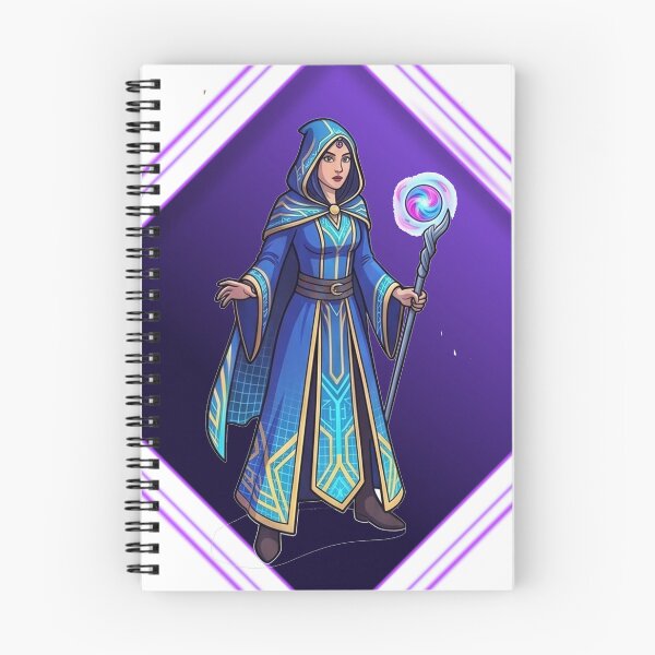 Item preview, Cosmic Mystical Blue Sorceress Digital Fantasy Design designed and sold by RamjoVerse.