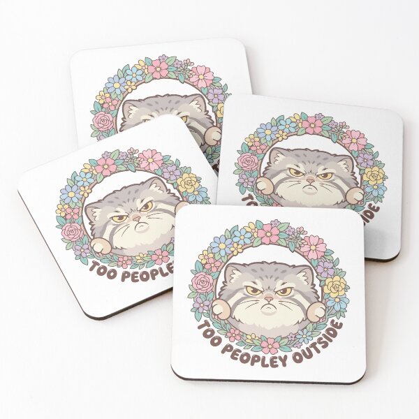 Item preview, Too Peopley Outside Manul Cat Floral Circle designed and sold by Arc2020.