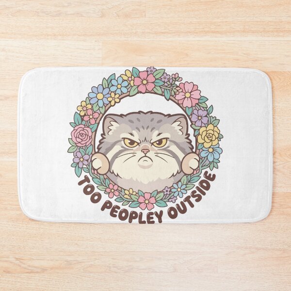 Item preview, Too Peopley Outside Manul Cat Floral Circle designed and sold by Arc2020.