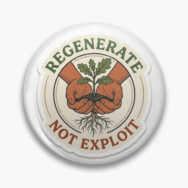 Item preview, Regenerate Soil Ecology Botanical Emblem designed and sold by arkaicreative.