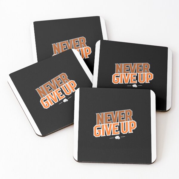 Item preview, Never Give Up – Bold Motivational Typography T-Shirt designed and sold by Printyxo.