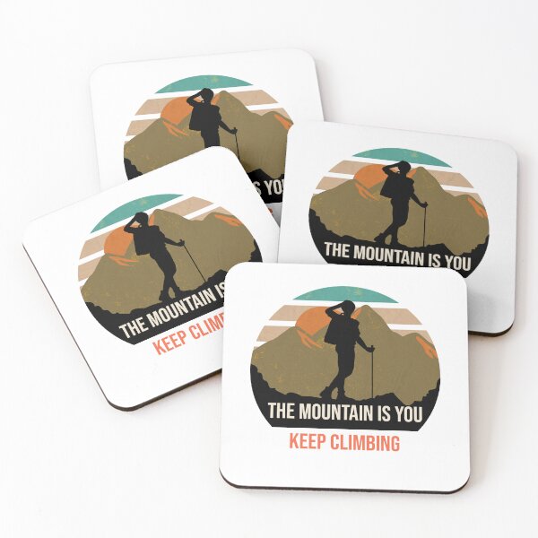 Item preview, The Mountain Is You. Keep Climbing. Female Hiking. designed and sold by FigTreeFactory.