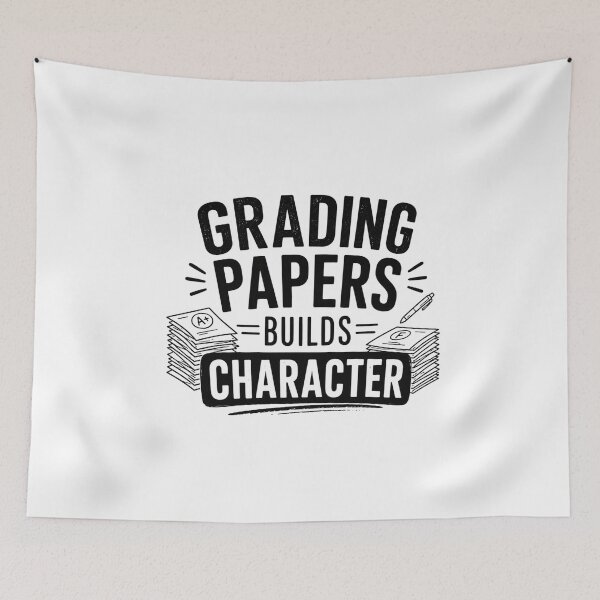 Item preview, Grading Papers Builds Character Funny Teacher T-Shirt | Teacher Appreciation Gift for Educators designed and sold by FestivityFinds.