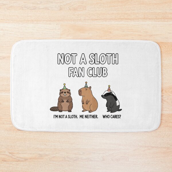 Item preview, Not A Sloth Fan Club Cute Capybara Beaver Skunk Party Hat Funny Animals designed and sold by Amir Faysal.