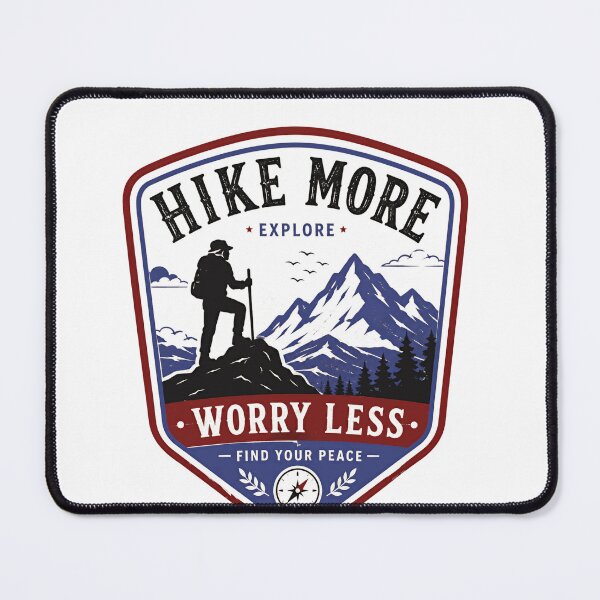 Item preview, Hike More Explore Worry Less Find Your Peace Hiking Outdoor Adventure Enthusiast designed and sold by SkeletonsDanger.
