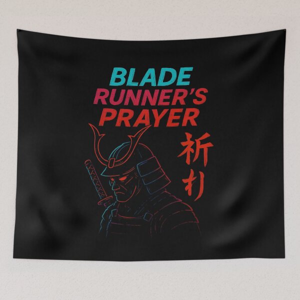 Item preview, Blade Runner's Prayer Samurai | Japanese Warrior Retro Graphic | Cyberpunk Aesthetic designed and sold by ArcadiaSilence.