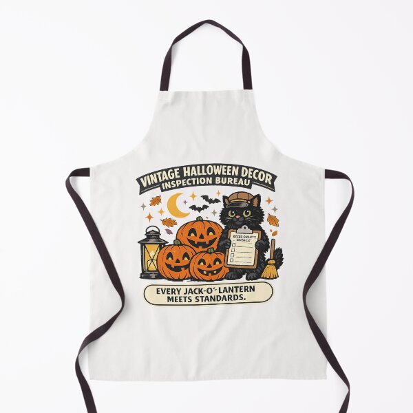 Item preview, Vintage Halloween Decor Inspection Bureau Black Cat designed and sold by Concrete Coffee Studio.
