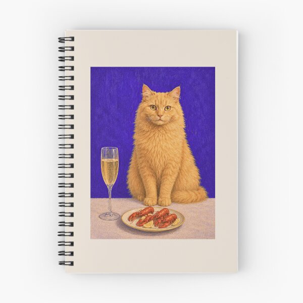 Item preview, Elegant Orange Cat with Lobster | Champagne & Lobster Cat Portrait designed and sold by MakitoDesign.