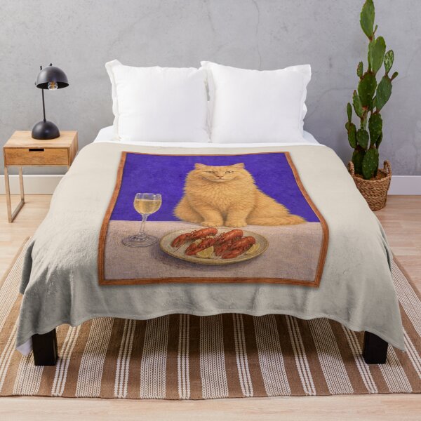 Item preview, Elegant Orange Cat with Lobster | Champagne & Lobster Cat Portrait designed and sold by MakitoDesign.