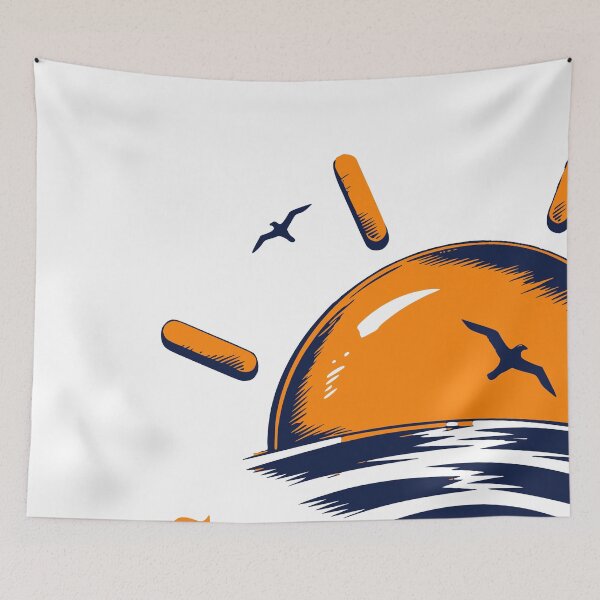 Item preview, Golden Hour Club Sunset Ocean Waves Retro Beach Vintage Travel Graphic designed and sold by illeN-Art-World.