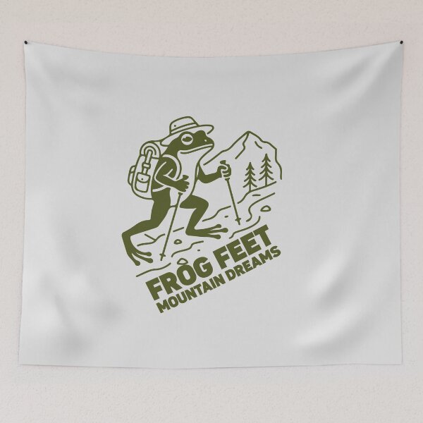 Item preview, Frog Feet Mountain Dreams Hiking designed and sold by Aganona.