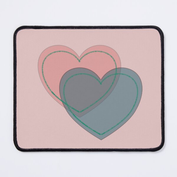 Item preview, Minimalist Interlocking Pastel Hearts Line Art designed and sold by SahmatArt.