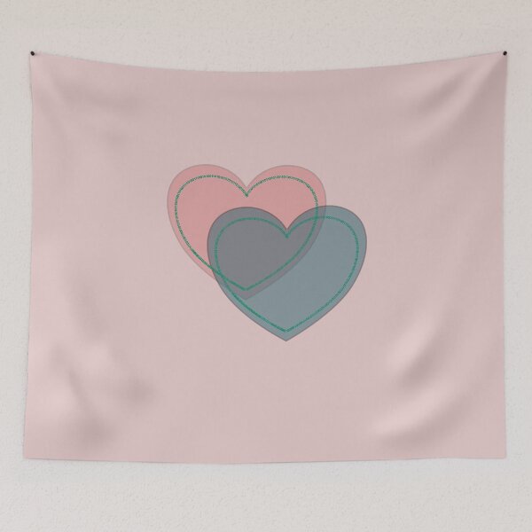 Item preview, Minimalist Interlocking Pastel Hearts Line Art  designed and sold by SahmatArt.