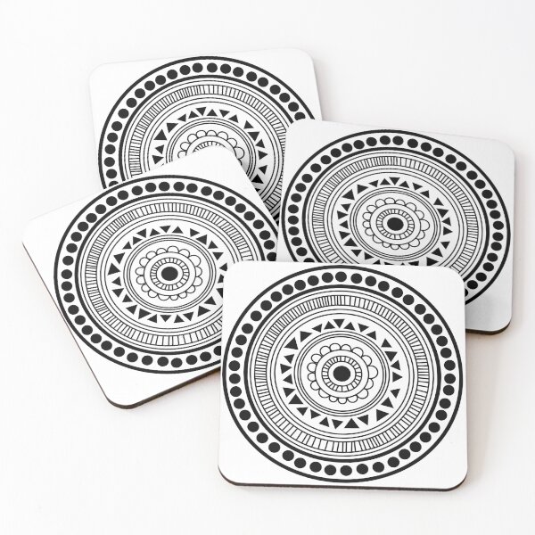 Item preview, Filipino tribal style black mandala designed and sold by QuirkyFreq.