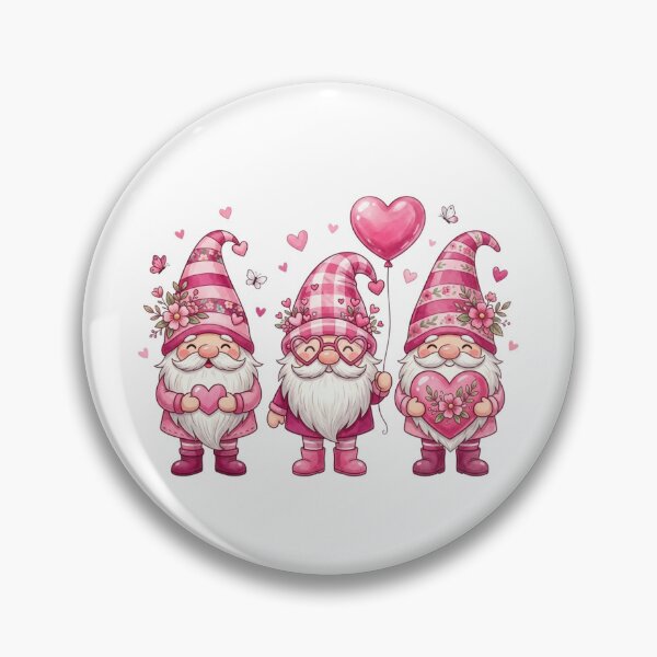 Item preview, Cute Valentine Gnomes Pink Heart Balloon Spring Love designed and sold by raedattia.