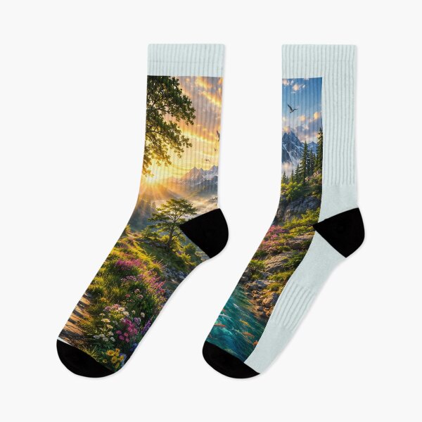 Item preview, Golden Sunrise Alpine Mountain Landscape designed and sold by hutofdesigns.
