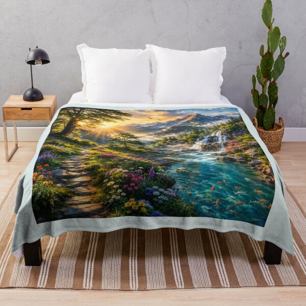 Item preview, Golden Sunrise Alpine Mountain Landscape designed and sold by hutofdesigns.