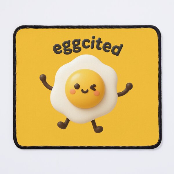 Item preview, Eggcited | Cute Fried Egg Kawaii Character | Funny Breakfast Food Pun designed and sold by Eathusiast.