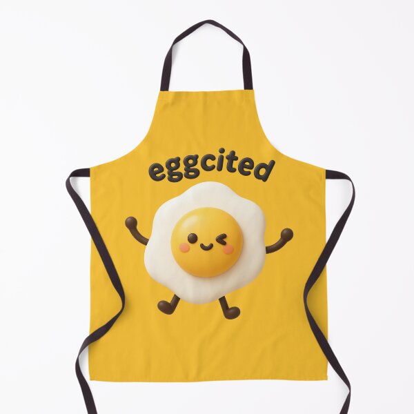 Item preview, Eggcited | Cute Fried Egg Kawaii Character | Funny Breakfast Food Pun designed and sold by Eathusiast.