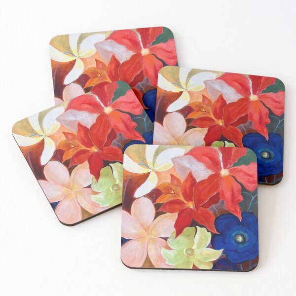 Item preview, Modern floral textural painting designed and sold by Leanne  Nowell.