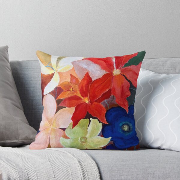 Item preview, Modern floral textural painting designed and sold by Leanne  Nowell.