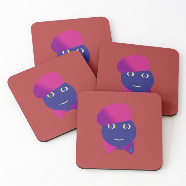 Item preview, Cute Character with Purple Artist Beret Hat designed and sold by SahmatArt.