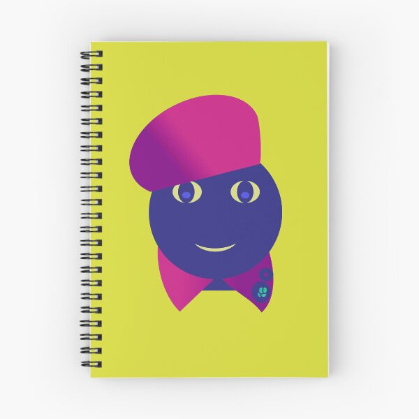 Item preview, Cute Character with Purple Artist Beret Hat designed and sold by SahmatArt.