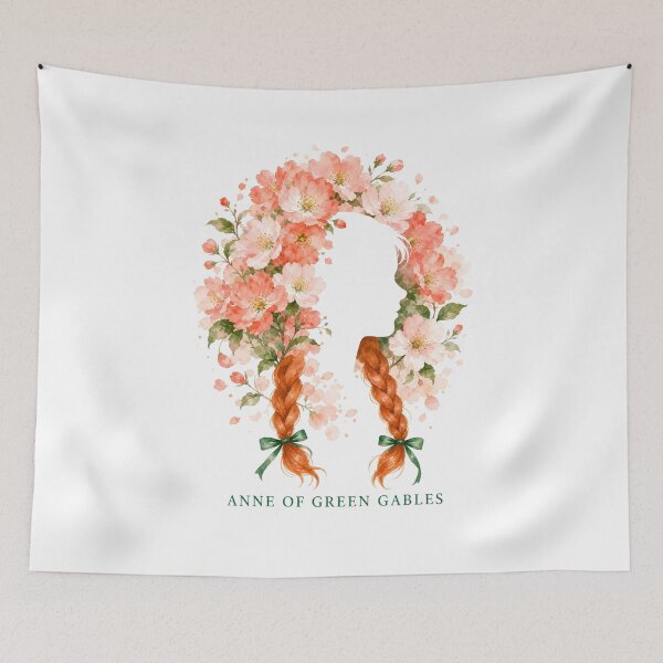 Item preview, Anne of Green Gables – Watercolor Blossom Silhouette designed and sold by Fenay Designs.