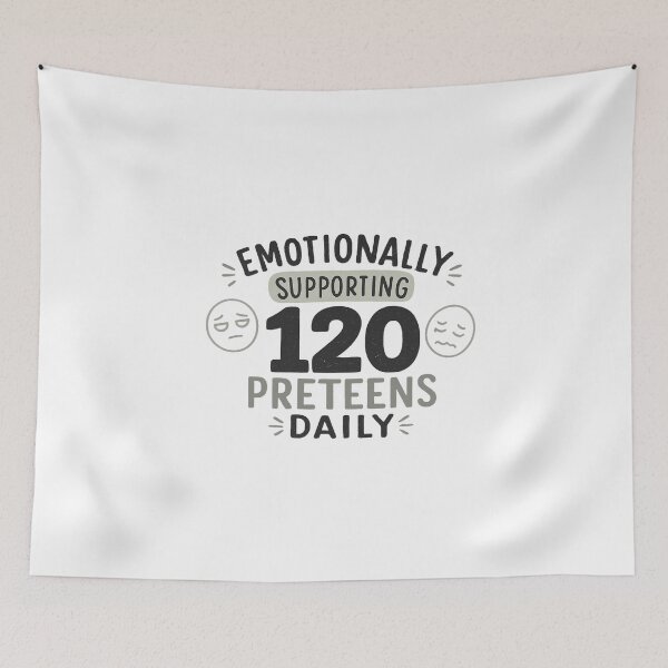 Item preview, Emotionally Supporting 120 Preteens Daily Funny Teacher T-Shirt | Middle School Teacher Gift designed and sold by FestivityFinds.