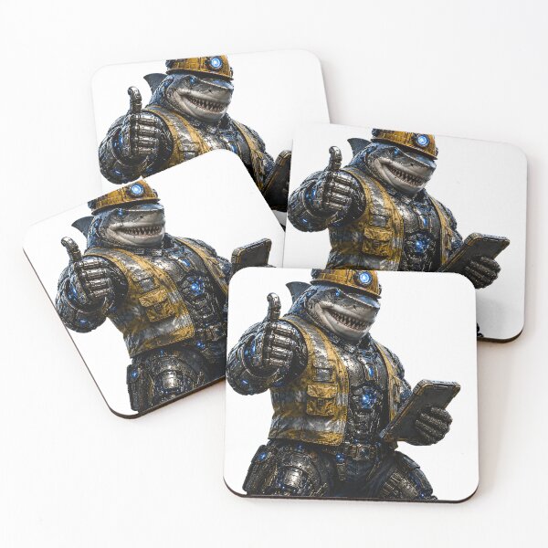 Item preview, Steel Shark Dockyard Foreman – Mechanical Cyber Shark | Industrial Port Supervisor | Futuristic Harbor Worker Art designed and sold by SteelCoat Studio.