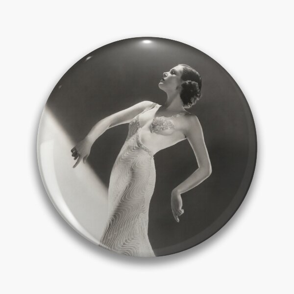 Item preview, Night and Day, portrait of roaring twenties Genevieve Phillips circa 1933 flapper fashion female vintage black and white photograph designed and sold by Astrid Arkhangelsky.
