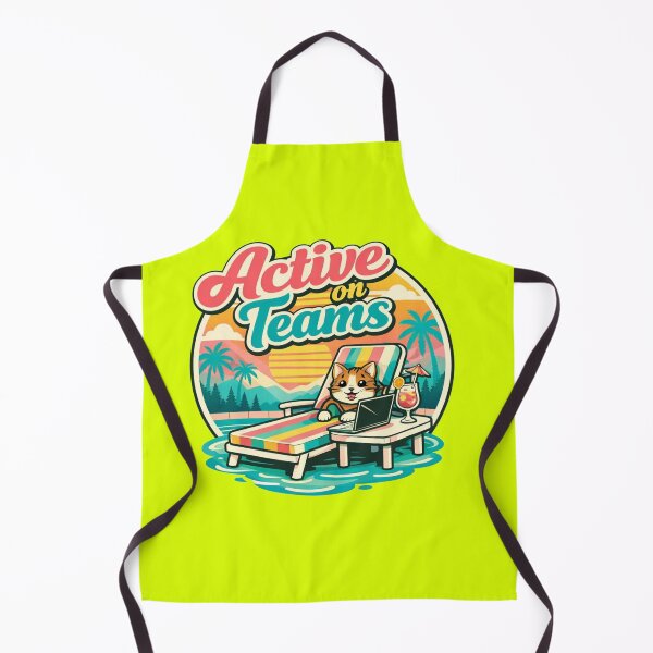 Item preview, Active on Teams – Retro Miami Pool Lounge Badge designed and sold by Timeless Junction.