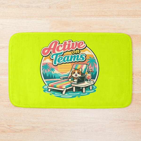 Item preview, Active on Teams – Retro Miami Pool Lounge Badge designed and sold by Timeless Junction.