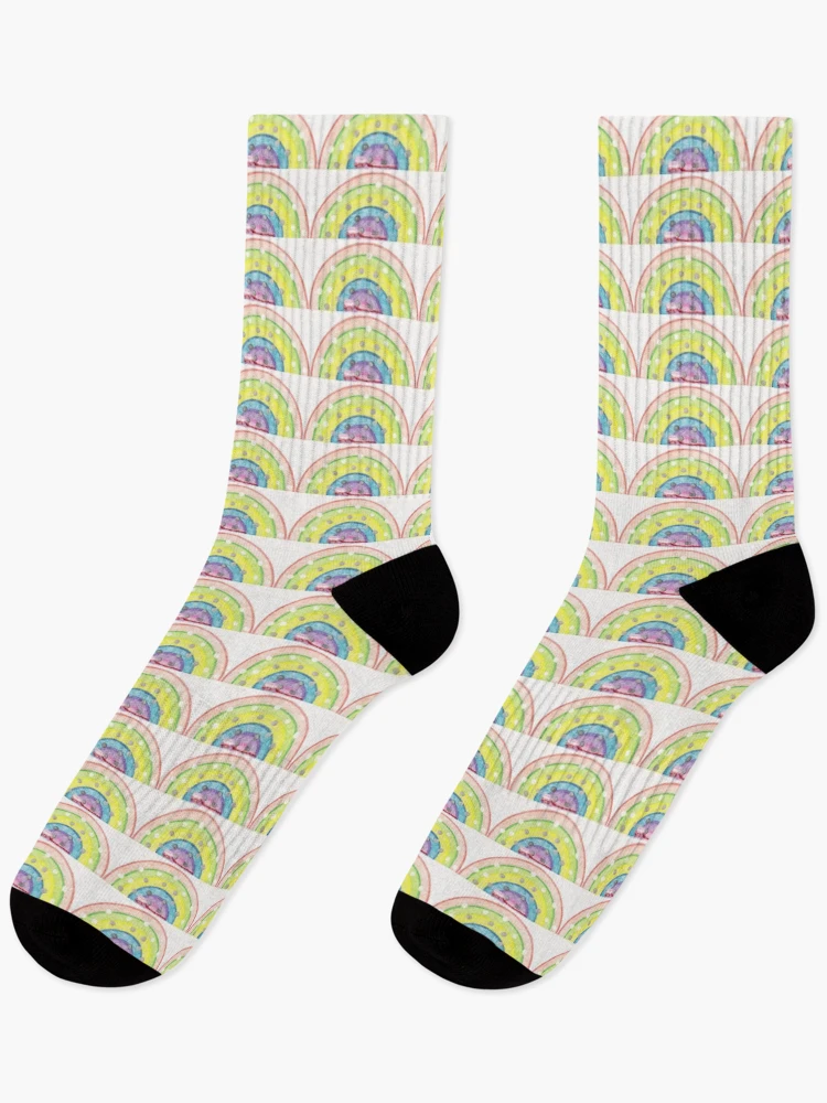 Thumbnail 1 of 5, Socks, Watermelon Rainbow designed and sold by A-P-Ink.
