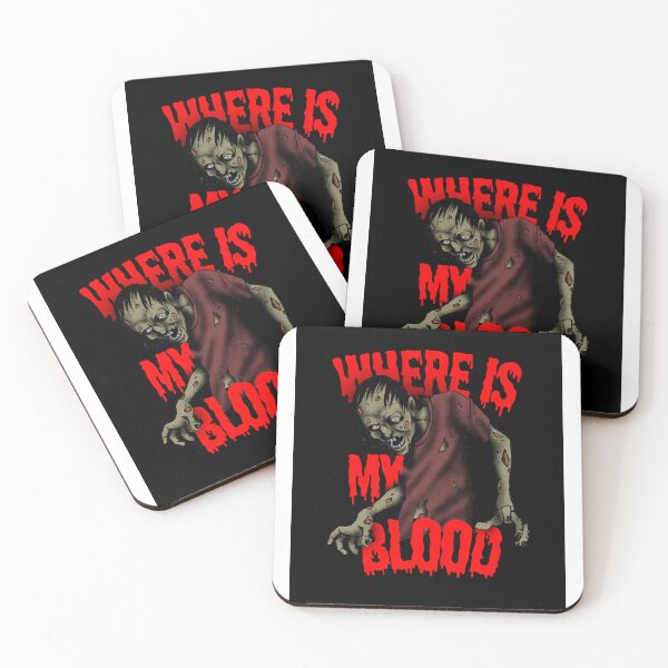 Item preview, Where Is My Blood – Creepy Zombie Halloween Graphic T-Shirt designed and sold by Printyxo.