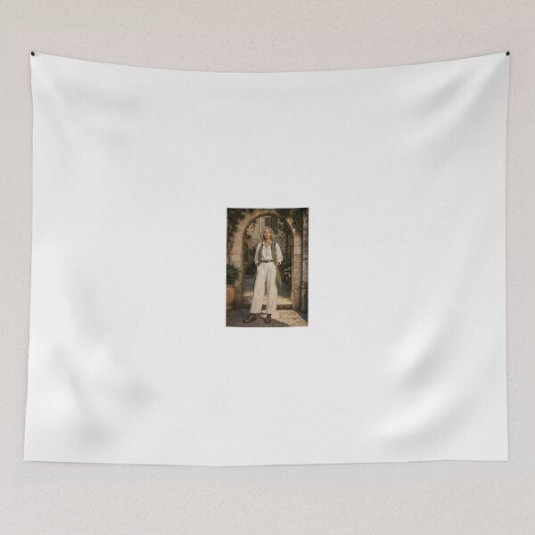 Item preview, Woman in cream jumpsuit by stone archway designed and sold by CathryneDelamort.