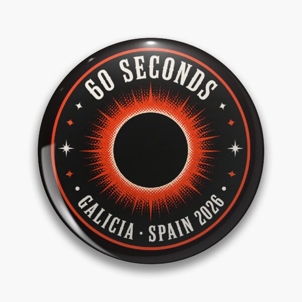 Item preview, 60 Seconds in Galicia Solar Eclipse 2026 Emblem designed and sold by Print Loft.