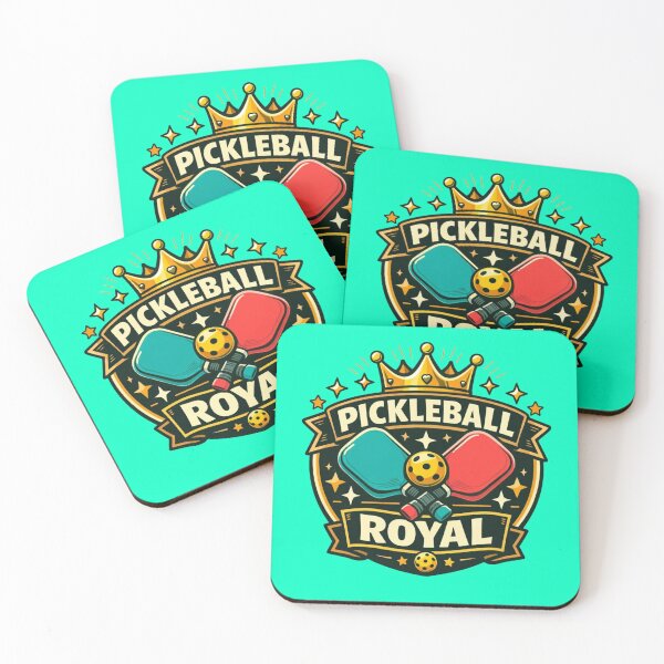 Item preview, Pickleball Royal Emblem – Retro Crowned Paddle Badge designed and sold by Timeless Junction.