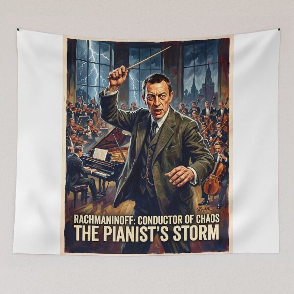 Item preview, Sergei Rachmaninoff: The Pianist’s Storm painting  designed and sold by ARTROGAN.