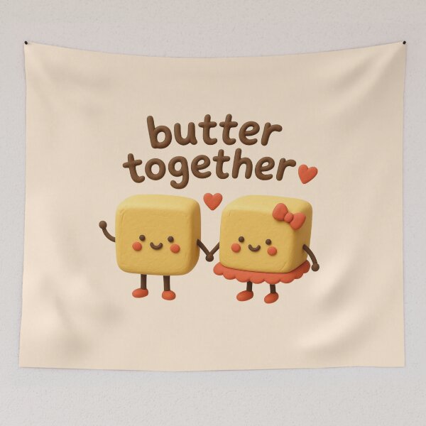 Item preview, Butter Together | Cute Kawaii Butter Couple | Funny Food Pun Love Design designed and sold by Eathusiast.