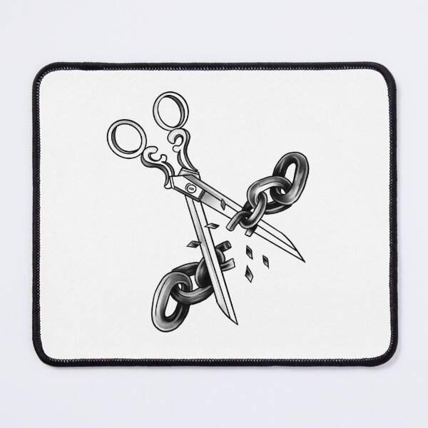 Item preview, Vintage Scissors Cutting Chains - Freedom & Liberation Art designed and sold by suzysworld.