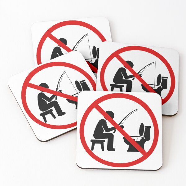 Item preview, Funny No Toilet Fishing Sign designed and sold by MonkiFlipp.