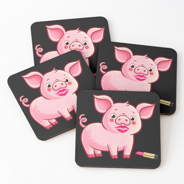 Artikelvorschau, Lippenstift auf einem Schwein – Lustiger Schweinchen-Cartoon | Niedlicher, sarkastischer Bauernhoftier-Humor entworfen und verkauft von Genius Geek.