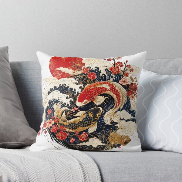 Item preview, Koi Fish Sunset | Japanese Zen Pond Vintage Art T-Shirt designed and sold by rushaib.