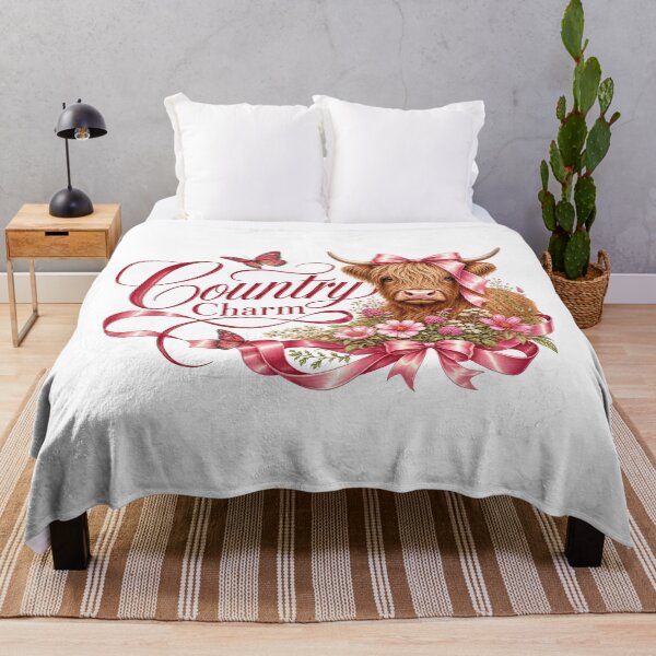 Item preview, Country Charm Highland Cow with Pink Bow Floral Western Shirt designed and sold by QuirkyCloud Designs.